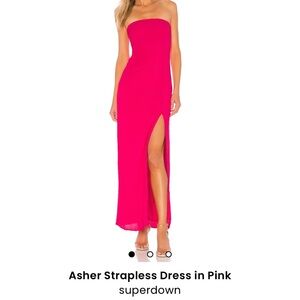 superdown Asher Strapless Maxi Dress in Pink